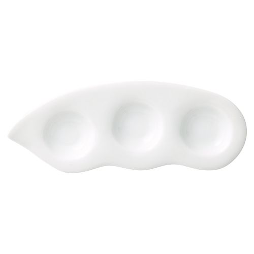 白磁そら豆スパイストレー 24.5×9.3×1.8cm 514-118 (5個入) /業務用/新品/小物送料対象商品