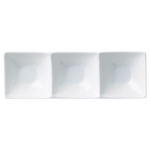 スタイル白3P角鉢 24×8×3.8cm 514-218 (5個入) /業務用/新品/小物送料対象商品