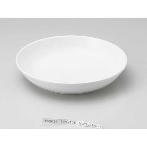 ■商品説明■商品名：アーバンホワイト25.5cmパスタボールメーカー品番：498-199お届け数：1サイズ(cm)：口径25.3×5素材：磁器【配送料について】【ご注意】画面上の色はブラウザやご使用のパソコンの設定により実物と異なる場合があります。