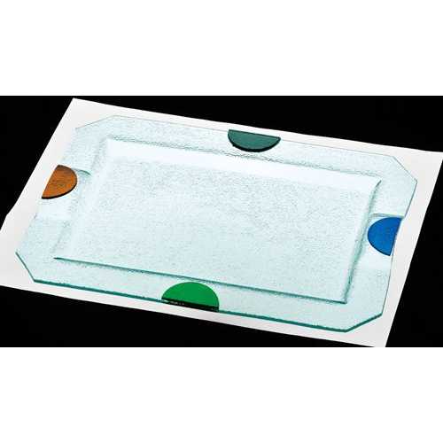 ガラス つば形盛皿/業務用/新品/小物送料対象商品