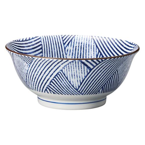 Ramen Bowls - 094-E026 縞格子 6.3高台丼 φ18.5×7.8(cm)/業務用/新品/小物送料対象商品