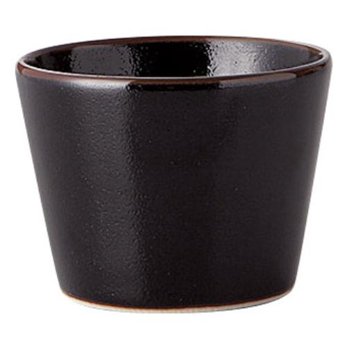 139-E045 柚子黒天目 そば千代口 φ8.2×6.3(cm)/10入り/業務用/新品/小物送料対象商品