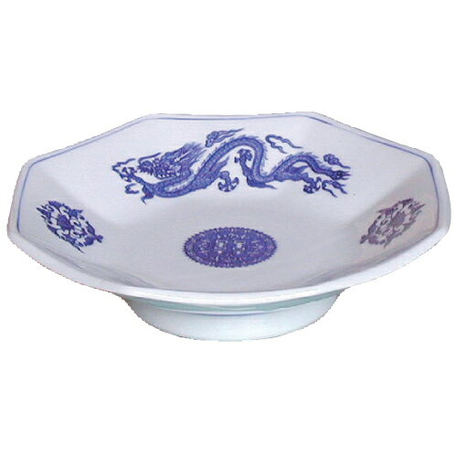 ラーメン丼 染付竜華 八角6寸高台皿 10枚入 /業務用/新品/送料無料