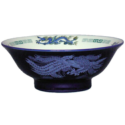 【ラーメン丼 ルリ白竜 6・5寸反高台丼 10個入 】/業務用/新品 /テンポス