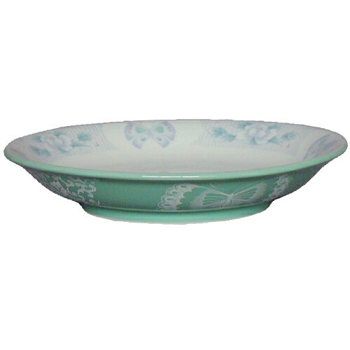 【ラーメン丼 ヒスイ花蝶 7.5冷麺皿 10枚入 】/業務用/新品/送料無料