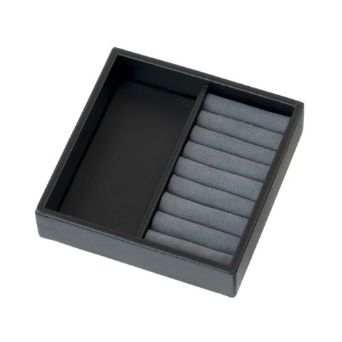 ジュエリーBOX JB-201/マイクロファイバーレザー:黒/業務用/新品/小物送料対象商品