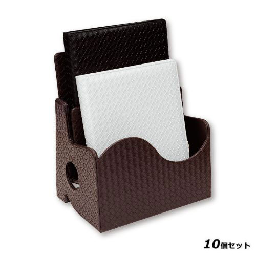 【10セット】インフォメーションブック&カタログスタンド 2段式 TM-I/ブラウン /業務用/新品/送料無料