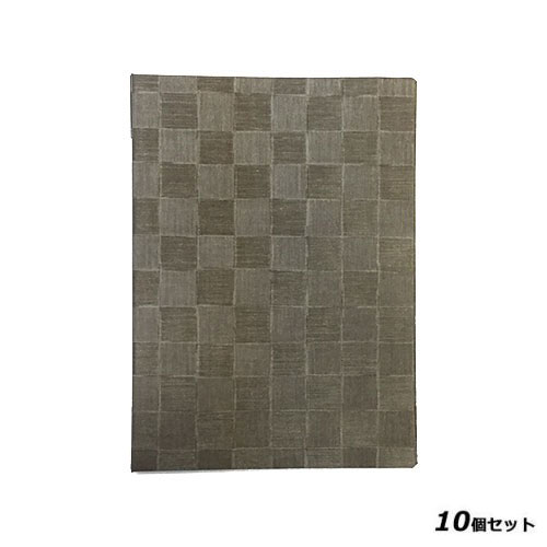 【お得なセット商品】/送料無料/即納可 メニューブック 市松柄 (B5 4ページ仕様) TOM-007 ブラウン/業務用/新品/テンポス