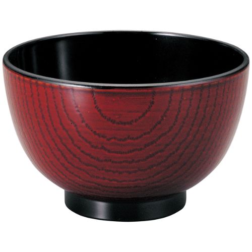 TA 3.5寸木目汁椀 赤溜内黒/業務用/新品/小物送料対象商品