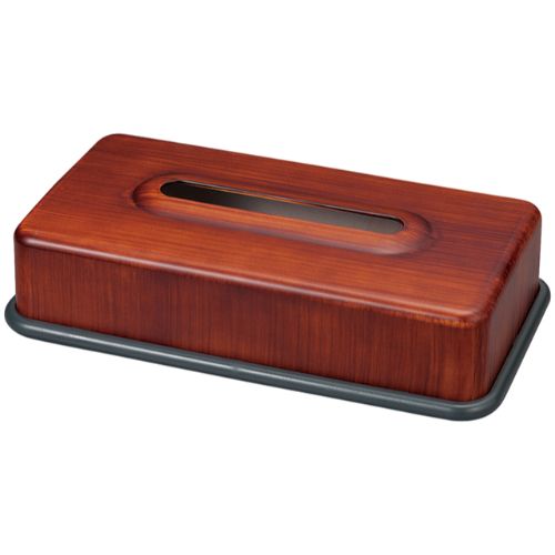 浅型ティシュBOXチーク木目底ラバー/業務用/新品/小物送料対象商品 浅型ティシュBOXチーク木目底ラバー/業務用/新品/小物送料対象商品