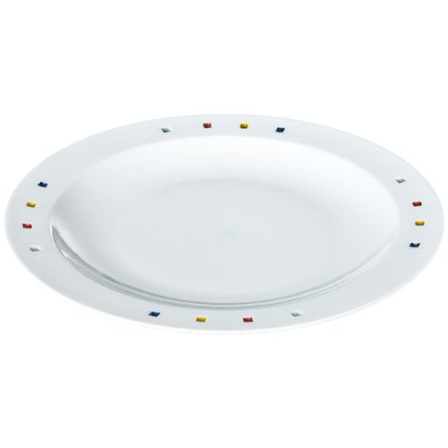 水晶カラフルスクエア丸TプレートL/業務用/新品/小物送料対象商品