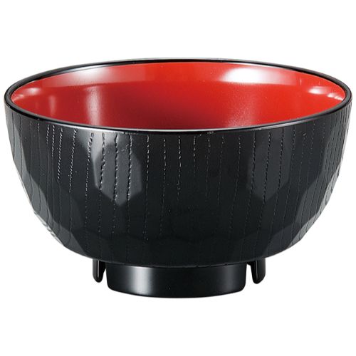 耐熱ピース亀甲汁碗 黒内朱天黒/業務用/新品/小物送料対象商品