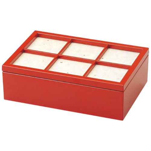 6寸源氏物語盛器 朱蓋/業務用/新品/