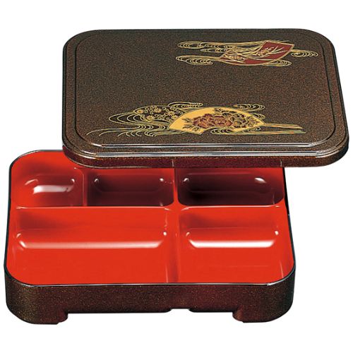 9寸長手胴張弁当 扇面菊水(蓋親)/業務用/新品/小物送料対象商品