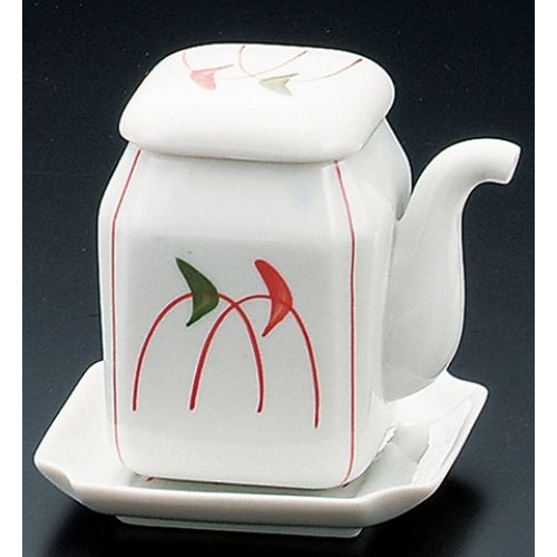陶器 角醤油差赤絵露草/業務用/新品/小物送料対象商品