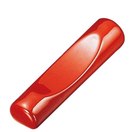 木製枕型箸置 朱漆塗/業務用/新品/小物送料対象商品