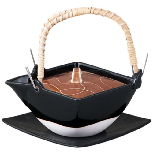 黒釉黒南蛮ブロンズたたき角土瓶蒸し受皿/業務用/新品/小物送料対象商品