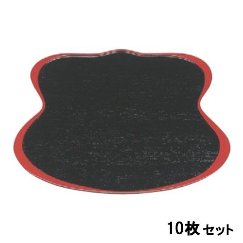 【お得なセット商品】【送料無料】お盆 尺3寸ひさご盆黒天朱 /業務用/新品