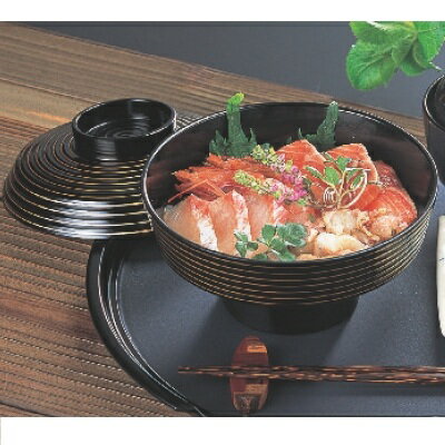 丼 5.5寸直筋カツ丼金ライン 高さ108 直径：165/業務用/新品/小物送料対象商品