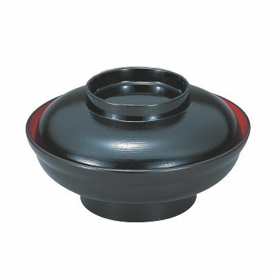 丼碗 5.5寸大輪丼浅型黒刷毛目内朱 高さ97 直径：176/業務用/新品/小物送料対象商品
