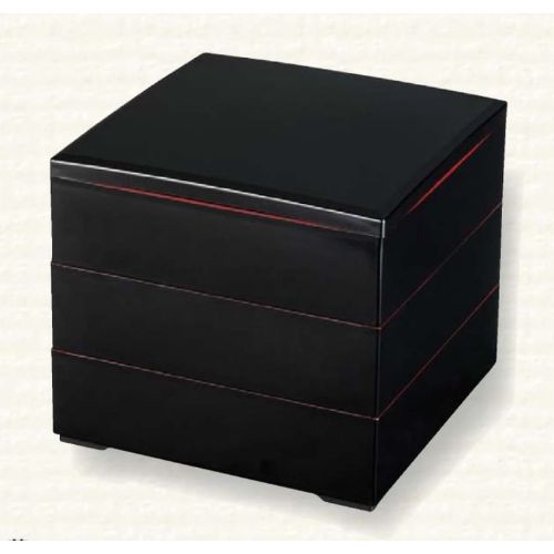 お重箱 6.5寸バイオマス重 黒内朱 3段/業務用/新品/小物送料対象商品