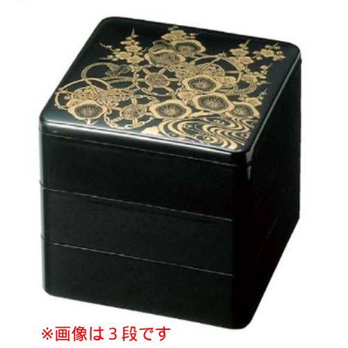 お重箱 6.0寸重 黒金ツツミ 2段/業務用/新品/小物送料対象商品