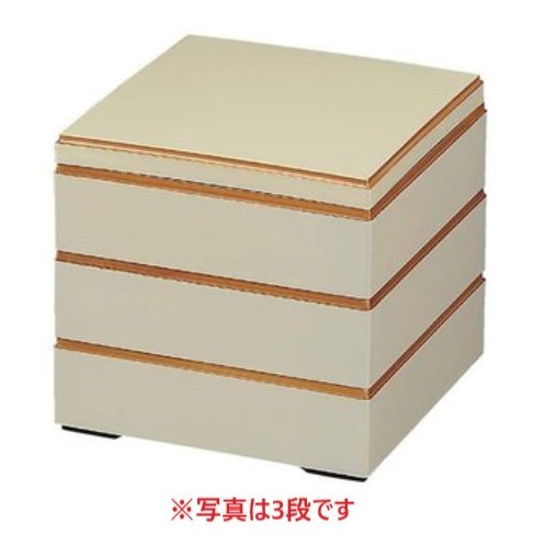 お重箱 6.5寸 校倉重 白渕金 2段/業務用/新品/小物送料対象商品