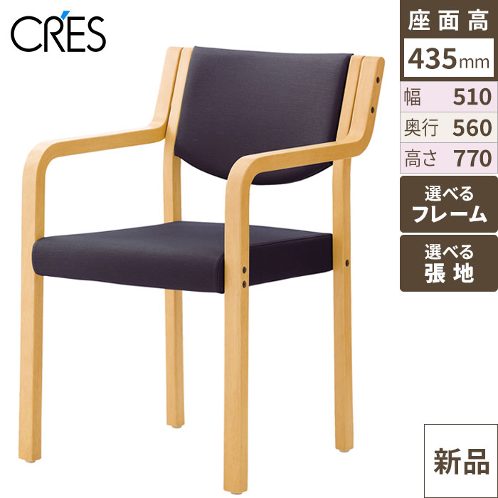 業務用椅子 CRES(クレス) 介護イス リスカB 幅510×奥行560×高さ770(mm) シート高435 肘高610(mm)【業務用】【新品】【送料無料】