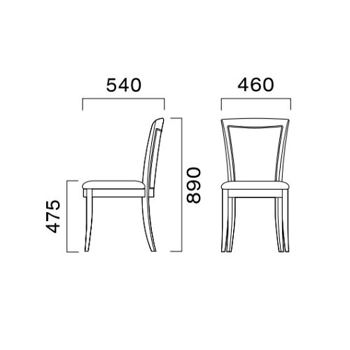 業務用椅子 CRES(クレス) 洋風イス アエラスM 幅460×奥行540×高さ890(mm) シート高475(mm)/業務用/新品/送料無料 [2]
