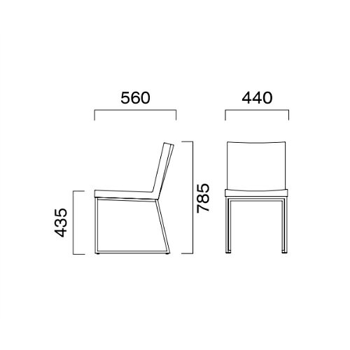 業務用椅子 CRES(クレス) 洋風イス ファルスBM 幅440×奥行560×高さ785(mm) シート高435(mm)/業務用/新品/送料無料 [2]