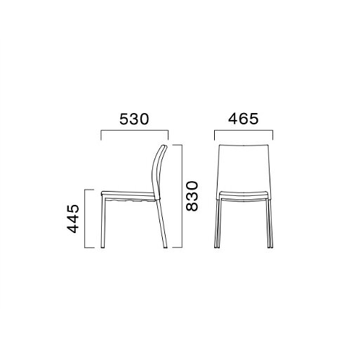 業務用椅子 CRES(クレス) 洋風イス リエカL 幅465×奥行530×高さ830(mm) シート高445(mm)【業務用】【新品】【送料無料】 [2]
