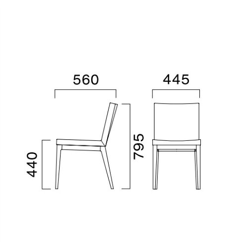 業務用椅子 CRES(クレス) 洋風イス セディM 幅445×奥行560×高さ795(mm) シート高440(mm)/業務用/新品/送料無料 [2]