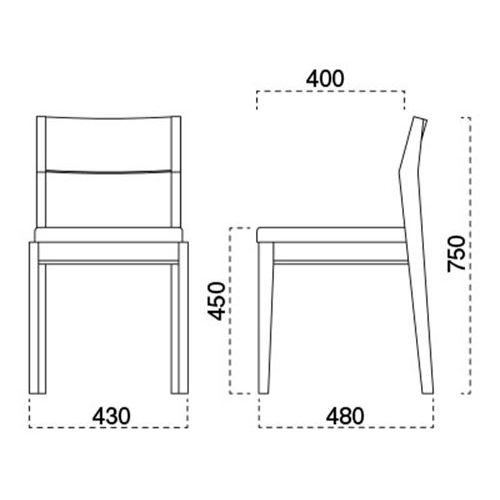 業務用椅子 marukatsu(丸勝) 河内D(ダークブラウン)椅子/業務用/新品/送料無料 [2]