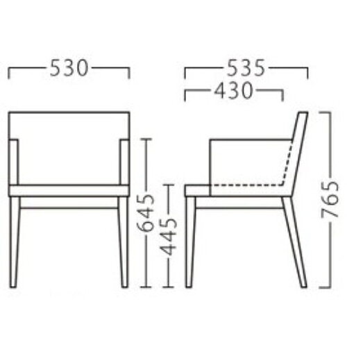 業務用椅子【プロシード】ケルプアームイスBR 11535-A 幅530×奥行535×高さ765 シート高445(mm)/業務用/新品/送料無料 [3]