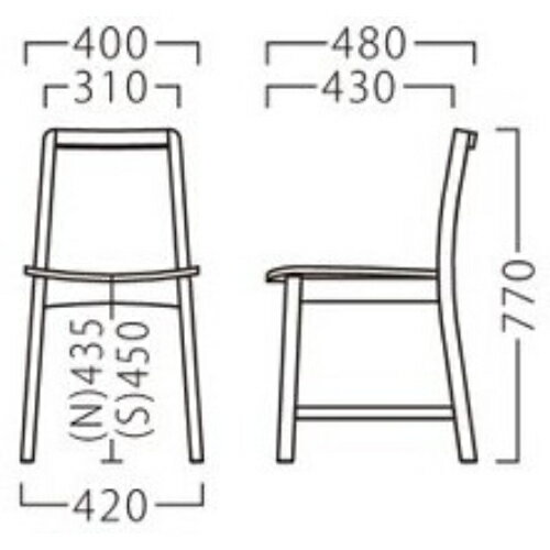 業務用椅子【プロシード】ソワレイスCA 11884-A 幅400×奥行480×高さ770 シート高435(mm)/業務用/新品/送料無料 [2]