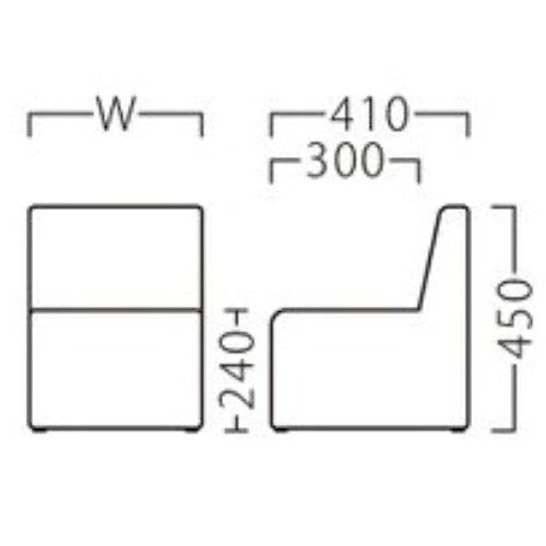 業務用椅子【プロシード】ロト3PW1200 31097-3 幅1200×奥行410×高さ450 シート高240(mm)/業務用/新品/送料無料 [2]
