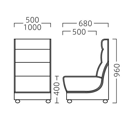 業務用椅子【ローズ W500 Aランク】 プロシード 幅500×奥行680×高さ960(mm)【業務用】【新品】【送料無料】 [2]