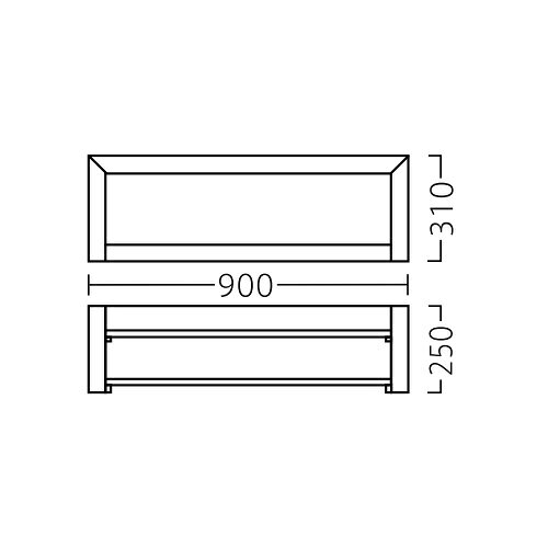 業務用椅子【メルヘンシューズボックス Aランク】 プロシード 幅900×奥行310×高さ250(mm)【業務用】【新品】【送料無料】 [2]