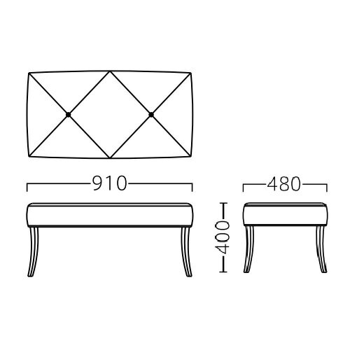 業務用椅子【エダムNA W910 Aランク】 プロシード 幅910×奥行480×高さ400(mm)【業務用】【新品】【送料無料】