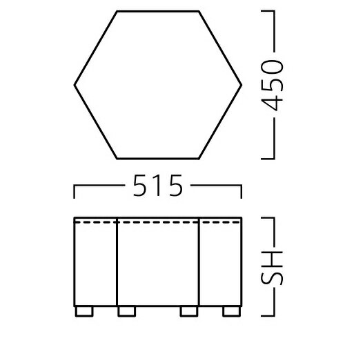 業務用椅子【ヘキサ300 Aランク】 プロシード 幅515×奥行450×高さ300(mm)【業務用】【新品】【送料無料】 [2]