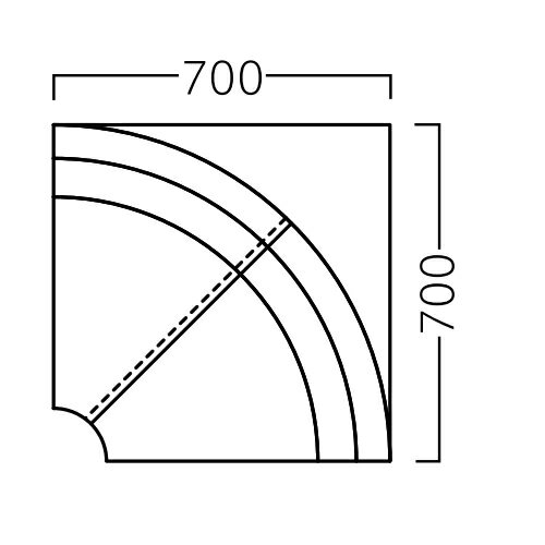 業務用椅子【パメラコーナー Aランク】 プロシード 幅700×奥行700(mm)【業務用】【新品】【送料無料】 [2]