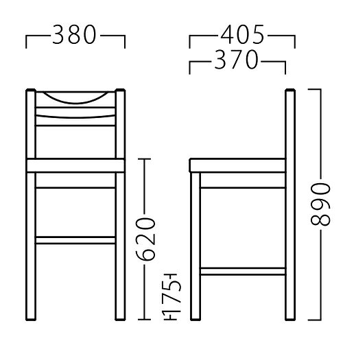 業務用椅子【香スタンド(黒) Aランク】 プロシード イス 幅380×奥行405×高さ890(mm)/業務用/新品/送料無料 [2]