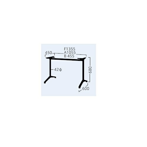 プロシード(丸二金属) テーブル脚 TABLE LEG 対立脚 PL-E(BL)-B 幅1055×高さ680(mm) 業務用 送料無料 [2]