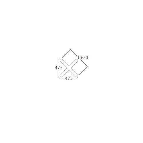 プロシード（丸二金属） テーブル脚 TABLE LEG 十字ベース XL-I(AL)-A ポールφ41 ...