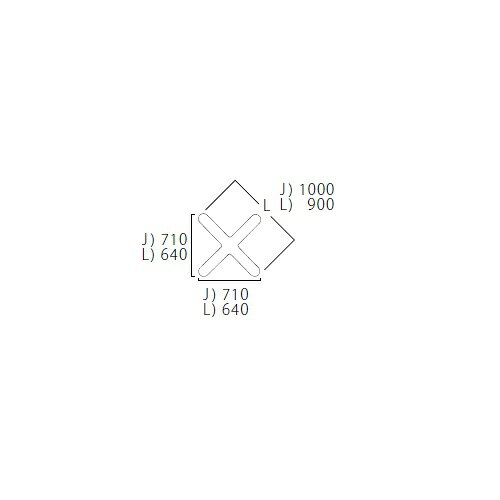プロシード(丸二金属) テーブル脚 TABLE LEG 十字ベース XL-G(SI)-B ポールφ76 受座角350 (mm) 業務用 送料無料 [2]