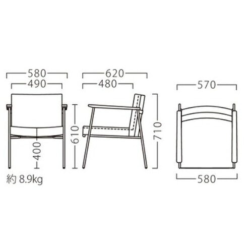 業務用椅子【プロシード】イーストイスAL2 21439-A 幅580×奥行620×高さ710 シート高400(mm)/業務用/新品/送料無料 [3]
