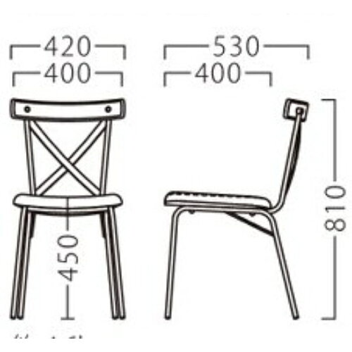 業務用椅子【プロシード】コントライスBL 21616-A 幅420×奥行530×高さ810 シート高450(mm)/業務用/新品/送料無料 [3]