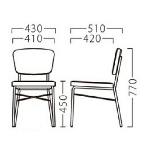 業務用椅子【プロシード】メラキーイスWH 21698-A 幅430×奥行510×高さ770 シート高450(mm)/業務用/新品/送料無料 [3]