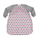 食事前掛(耐久はっ水) 袖付/【1080 アーガイルピンク】×1組/業務用/新品/小物送料対象商品