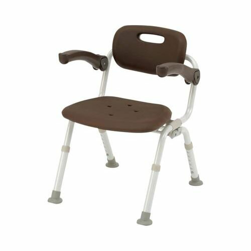 シャワーチェア[ユクリア]ミドルSPワンタッチおりたたみN/【PN-L41821BR モカブラウン】×1組/業務用/新品/送料無料